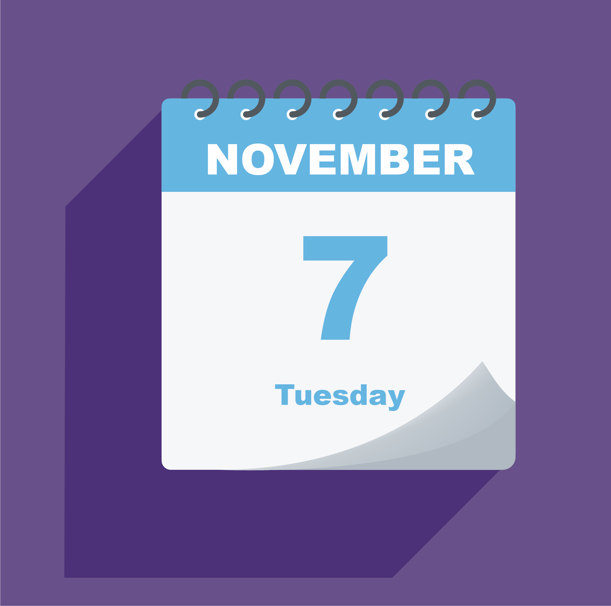 November 7th election day -  Voting Deadline Calendar Page